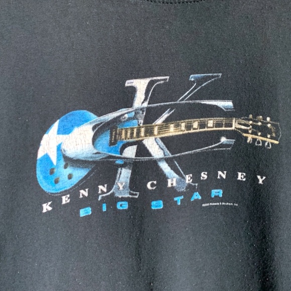 Vintage Y2K Kenny Chesney Concert Tee Sz Medium 2003 Big Star Concert T-Shirt - Picture 5 of 11